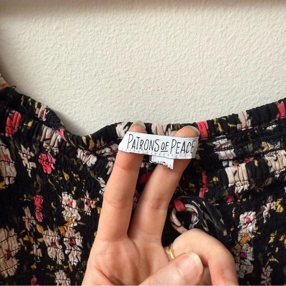 Patrons of Peace Smocked Floral Blouse - Picture 4 of 8